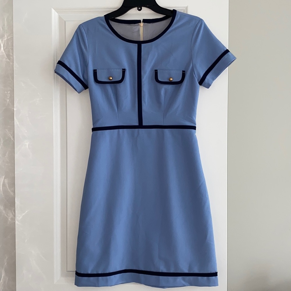 Custom Design Blue Structured Dress